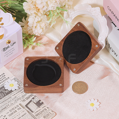 Wood Medal Storage Magnetic Boxes CON-WH0088-93A-01-1