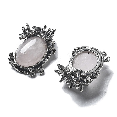 Natural Rose Quartz Pendants G-H083-01AS-01-1