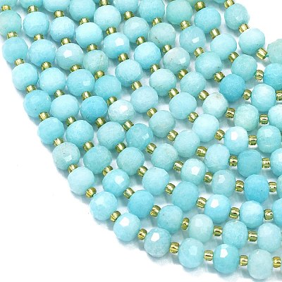 Dyed Natural White Jade Beads Strands G-K389-E60-01-1