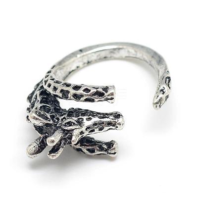 Adjustable Alloy Cuff Finger Rings RJEW-S038-037-1