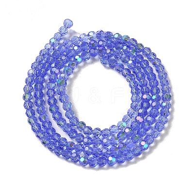 Electroplate Transparent Glass Beads Strands EGLA-A035-T3mm-L14-1