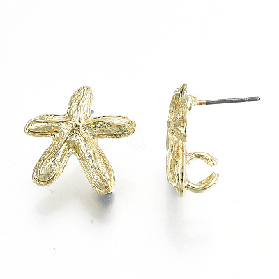 Rack Plating Alloy Stud Earring Findings PALLOY-N155-63-NR-1