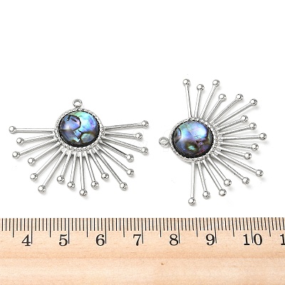 Natural Paua Shell Pendants STAS-G397-04P-02-1