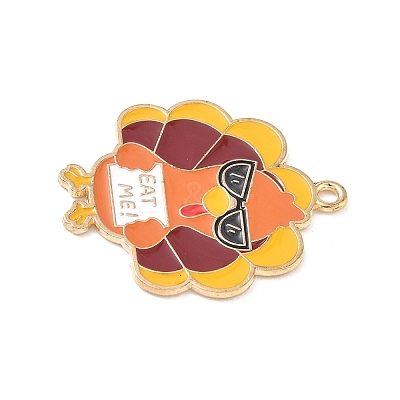 Thanksgiving Day Alloy Enamel Pendants ENAM-I076-01G-04-1