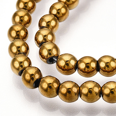 Non-magnetic Synthetic Hematite Beads Strands LS-G-S096-4mm-2-1