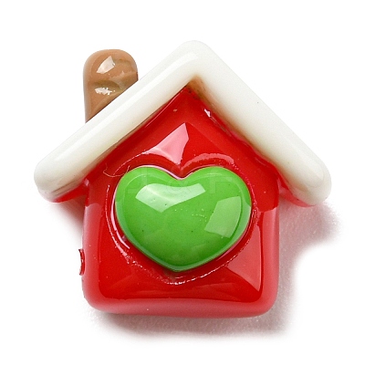 Christmas Opaque Resin Cabochons RESI-K027-21E-1