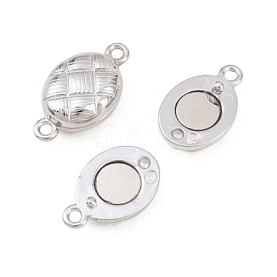 304 Stainless Steel Magnetic Clasps with Loops STAS-P452-04A-P-1