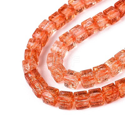 Crackle Transparent Glass Beads Strands GLAA-N062-4mm-11-1