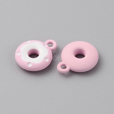 Frosted Painted Colored Alloy Pendants FIND-TAC0010-82G-1