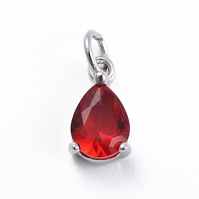 Brass Micro Pave Cubic Zirconia Pendants ZIRC-E164-64P-A-1