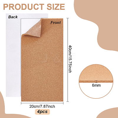Self-Adhesive Cork Sheets DIY-WH0488-76A-1