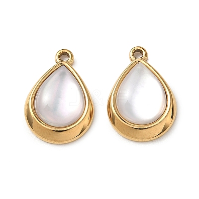 Natural Freshwater Shell Pendants STAS-G397-22G-01-1