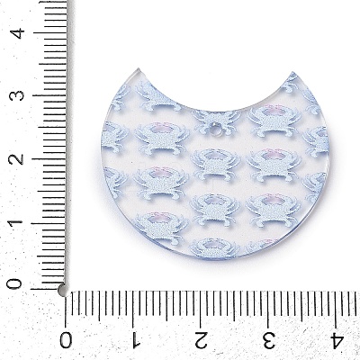 Printed Opaque Acrylic Pendants FIND-K017-10A-1