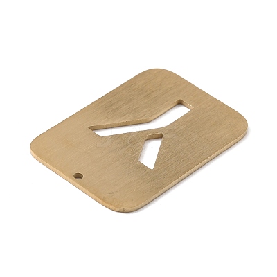 Ion Plating(IP) 304 Stainless Steel Pendants STAS-K216-49Y-G-1