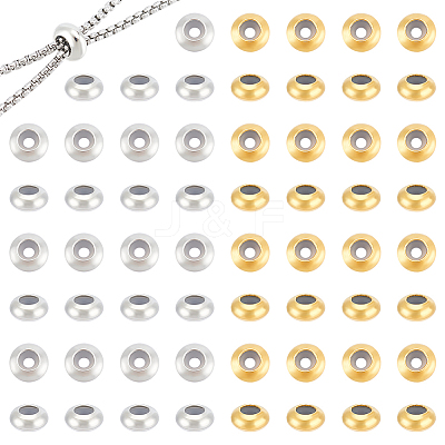 100Pcs 2 Colors Brass Spacer Beads FIND-UN0015-57-1