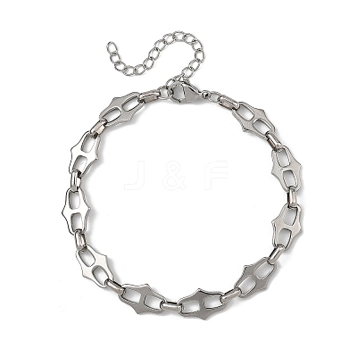 Stainless Steel Oval Link Chain Bracelets for Women BJEW-JB13861-1