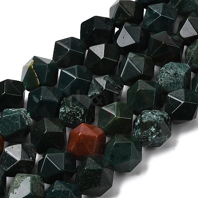 Natural Bloodstone/Heliotrope Beads Strands G-Z119-A16-03-1
