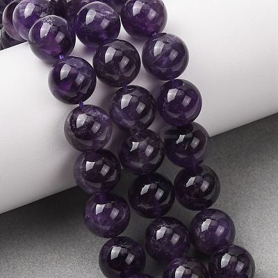 Natural Amethyst Beads Strands G-E481-03-12mm-1