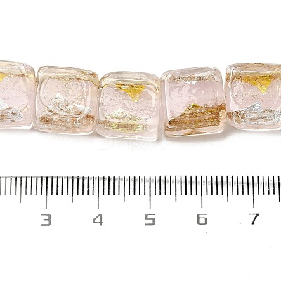 Handmade Gold Foil and Silver Foil Lampwork Beads FOIL-C001-01A-07-1