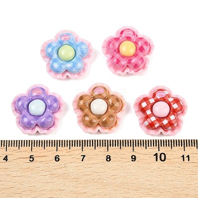 Opaque Resin Cabochons RESI-C067-01E-1