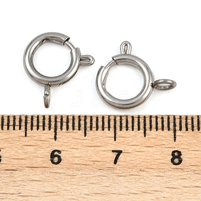 304 Stainless Steel Spring Ring Clasps STAS-B095-05E-P-1