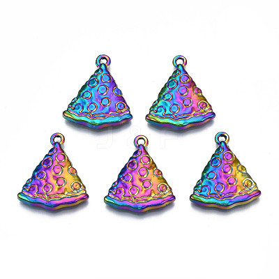 Rack Plating Rainbow Color Alloy Pendants PALLOY-S180-309-1