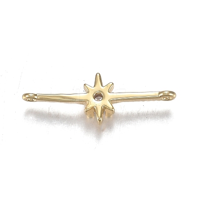 Brass Micro Clear Cubic Zirconia Links ZIRC-F120-096G-1