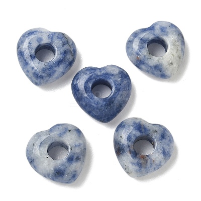 Natural Blue Spot Jasper European Beads G-C252-01B-1
