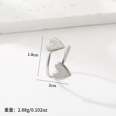Adjustable 201 Stainless Steel Cuff Open Rings WG1A63A-03-1
