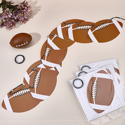 8Pcs Sports Party Decoration Paper Banner AJEW-CN0007-14C-1