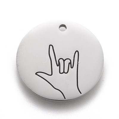 Non-Tarnish 316 Surgical Stainless Steel Pendants STAS-F257-10P-1