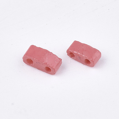 2-Hole Baking Paint Glass Seed Beads SEED-S023-17B-18-1