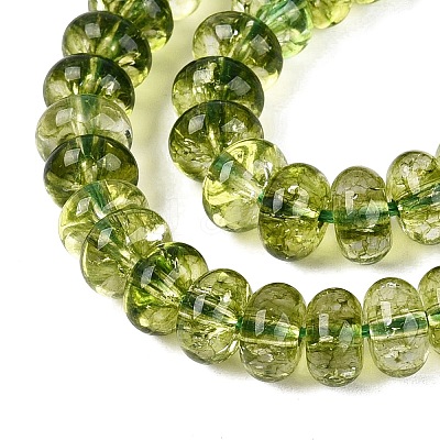 Crackle Transparent Glass Beads Strands GLAA-N074-02A-13-1