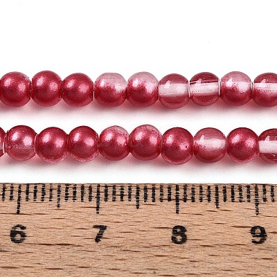 Baking Paint Transparent Glass Beads X1-DGLA-N011-4mm-06-1