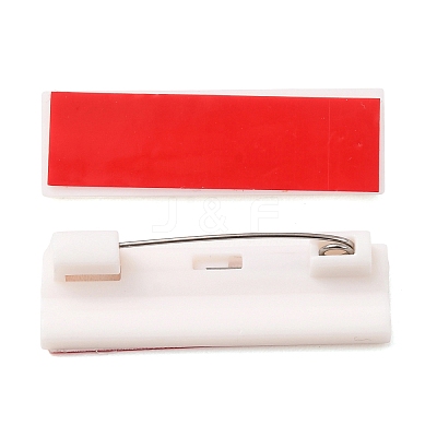 Plastic Adhesive Back Bar Pins with Iron Pins JEWB-B045-01G-1