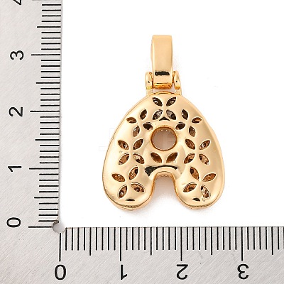 Brass Micro Pave Cubic Zirconia Pendants KK-C076-29A-G01-1
