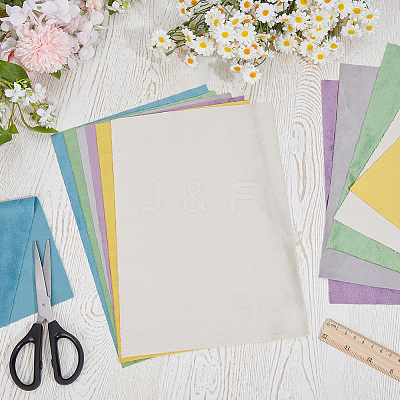 12Sheets 6 Colors Jewelry Flocking Cloth DIY-CY0004-14B-1
