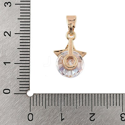 Brass Micro Pave Cubic Zirconia Pendants KK-E795-03KCG-02-1