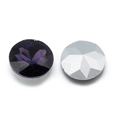 Pointed Back Glass Rhinestone Cabochons RGLA-T029-14mm-17-1