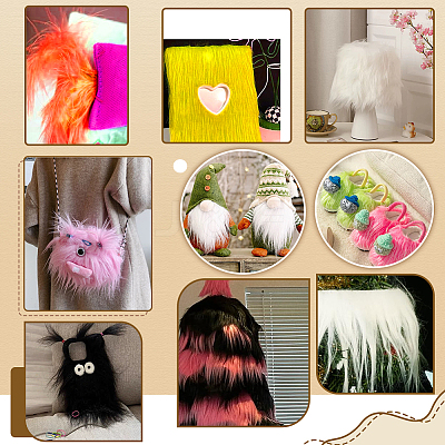 10Pcs 10 Colors Artificial Wool Fabric DIY-GA0008-83-1