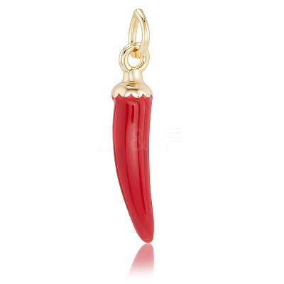 10Pcs Brass Enamel Pendants KK-BBC0018-65-1