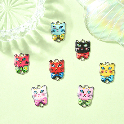 35Pcs 7 Styles Alloy Enamel Connector Charms ENAM-CJ0004-63-1