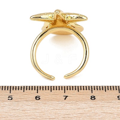 Ocean Theme Brass Cuff Rings RJEW-C135-01G-12-1