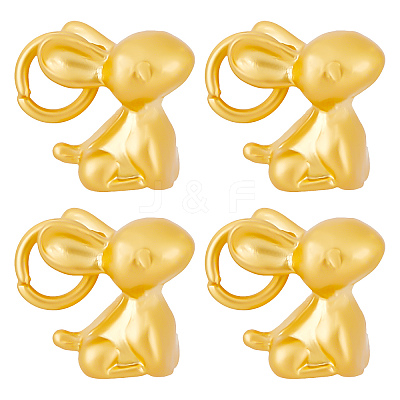 20Pcs Matte Style Alloy Rabbit Charms FIND-SC0003-87-1