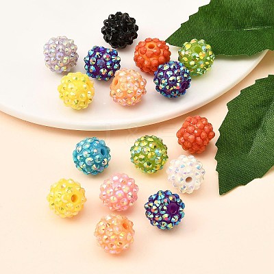 AB-Color Resin Rhinestone Beads RESI-S315-12x14-M-1