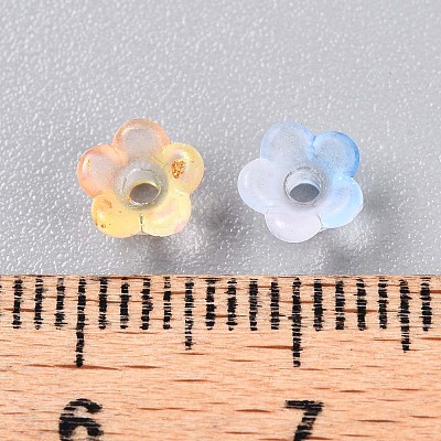 Frosted Transparent Acrylic Beads X-OACR-N137-72F-1