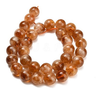 Hearted Natural Citrine Beads Strands G-L663-A02-12mm-1