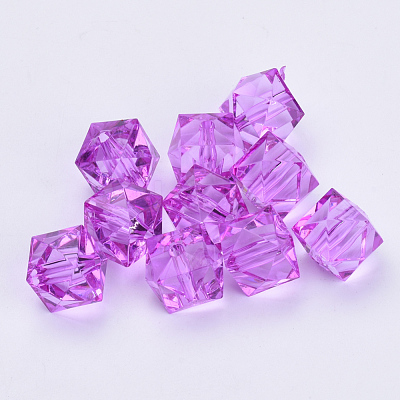 Transparent Acrylic Beads X-TACR-Q259-8mm-V48-1