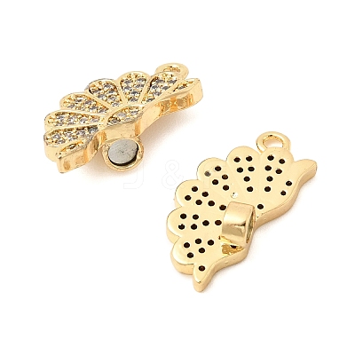 Valentine's Day Brass Micro Pave Cubic Zirconia Split Pendants LS-KK-H251-01C-G-1