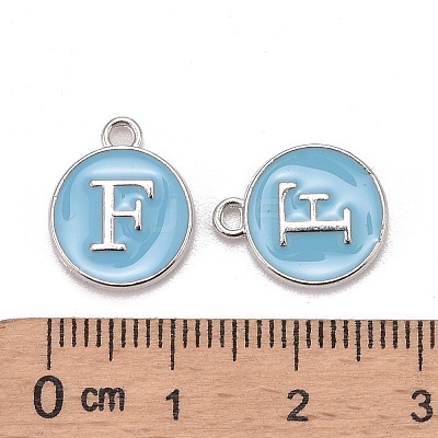 Platinum Plated Alloy Enamel Charms LS-ENAM-S118-04F-P-1
